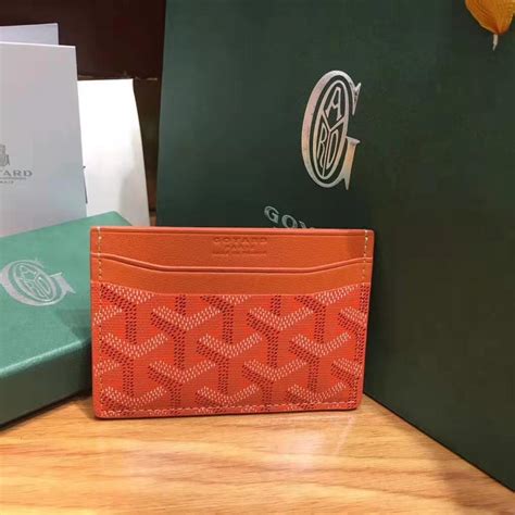 orange goyard card holder